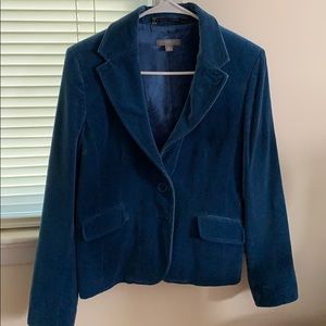 Velour blue jacket petite size 8